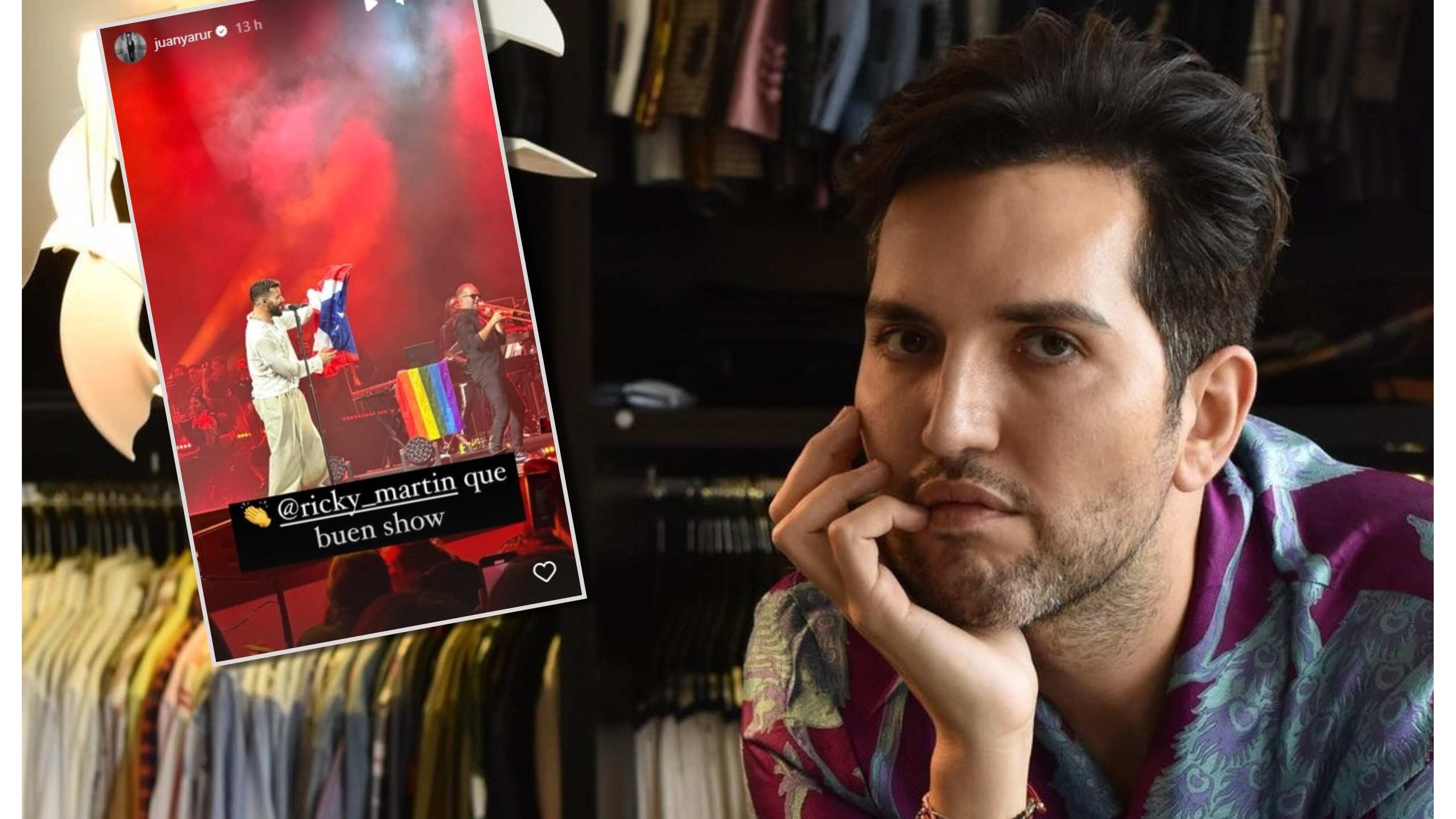 El chileno quedó sorprendido luego de ser invitado por el novio de Ricky Martin al concierto sinfónico del puertorriqueño en el Movistar Arena.