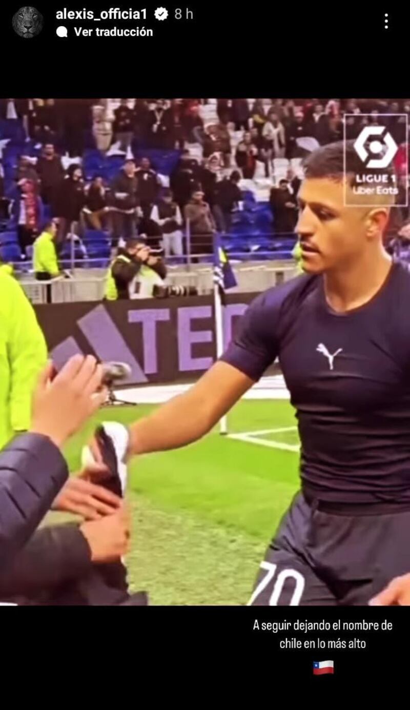 Alexis compartió el registro en sus historias