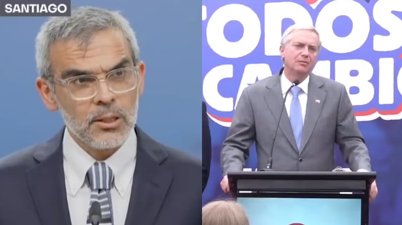 Ministro Luis Cordero y José Antonio Kast | Captura: 24 Horas y Youtube JoséAntonioKastOficial