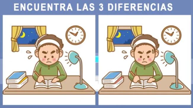 Encuentra las tres diferencias en tiempo récord.