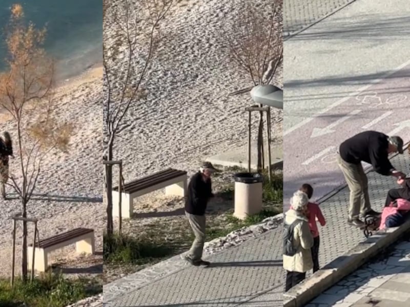 El hermoso gesto de este anciano por su esposa conmueve en las redes