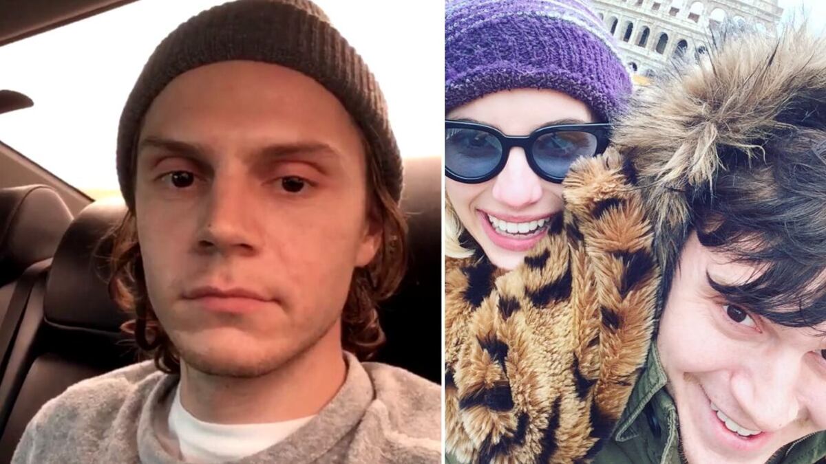 Evan Peters y Emma Roberts