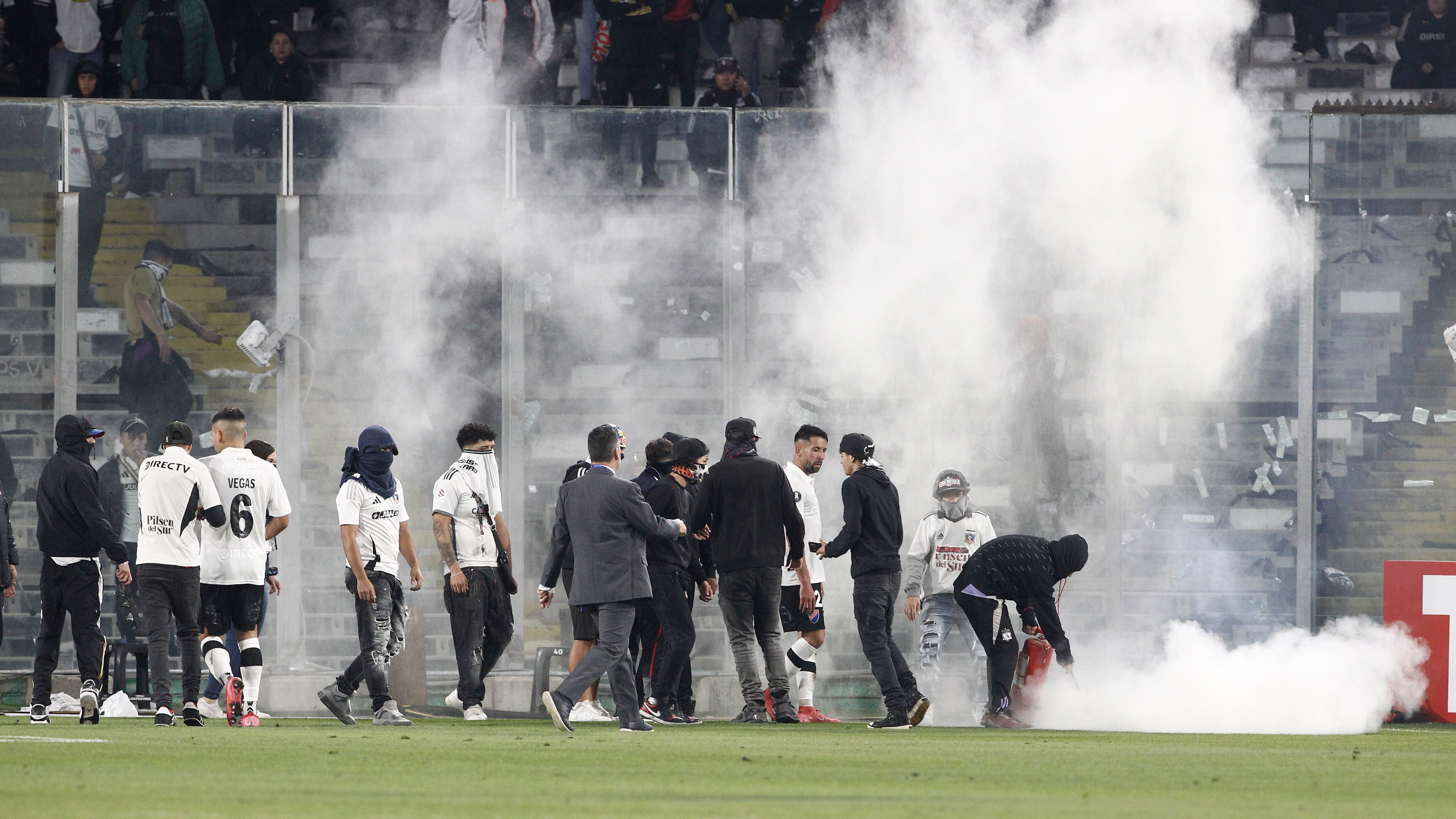 9 DE ABRIL DE 2025, SANTIAGO
Durante el partido, válido por la fase de grupos de Copa Libertadores entre Colo Colo y Fortaleza, disputado en el estadio Monumental