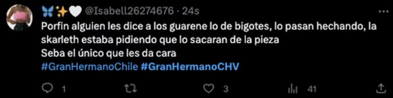 Comentarios de "Gran Hermano" en Twitter