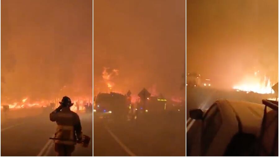 Incendio fuera de control en Coronel