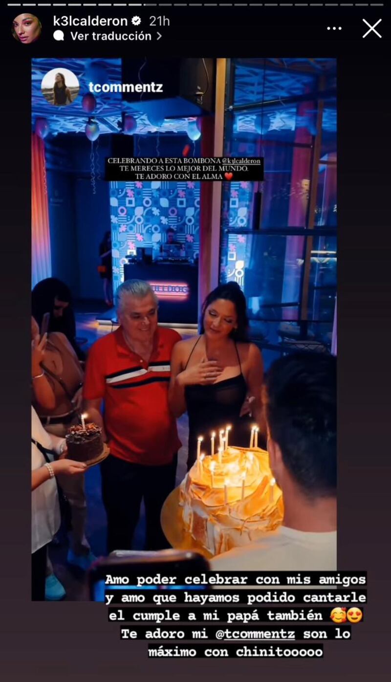 Cumpleaños de Kel Calderón. Fotografía de Instagram.