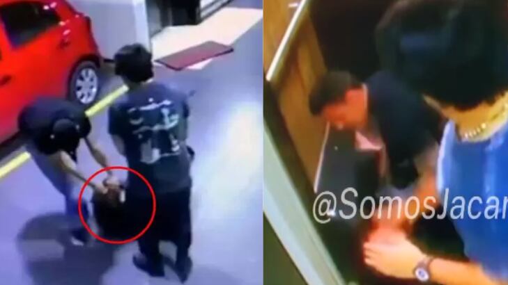 El video de una terrible agresión a una mujer, tiene en el ojo del huracán, al periodista Juan Fernando Barona, quien hasta hoy trabajaba con Noticias Uno cubriendo temas de Presidencia de la República.  
En las imágenes se ve a Barona golpeando brutalmente a quien era su pareja sentimental, al interior de un ascensor y arrastrándola por el parqueadero, mientras que un segundo hombre, reconocido en redes sociales como Nicolás Vergara Vargas, ve la escena.
