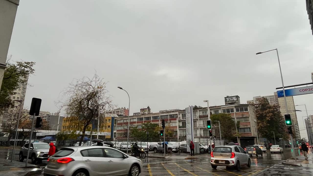 Lluvia en Santiago