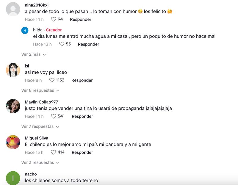 Comentarios video Hilda Bulnes | Captura: TikTok