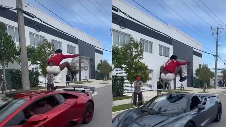 Influencer desafía la muerte con audaz acrobacia