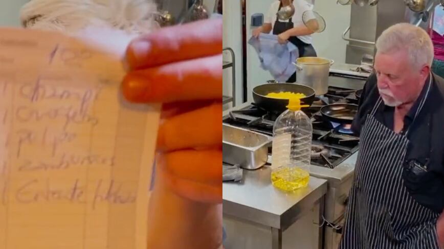 Cocinero molesto por pedido de última hora