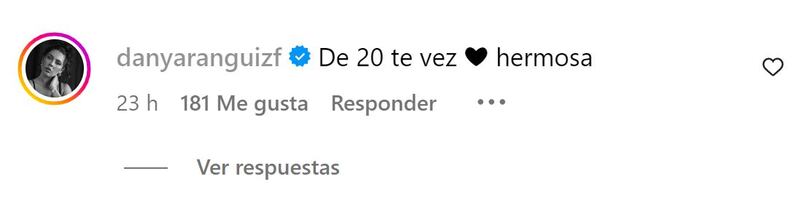 comentario de Instagram de Daniela Aránguiz a Pamela Díaz