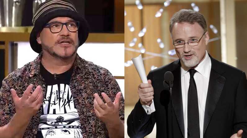 Salfate y David Fincher | Fuente: CHV e IMDb