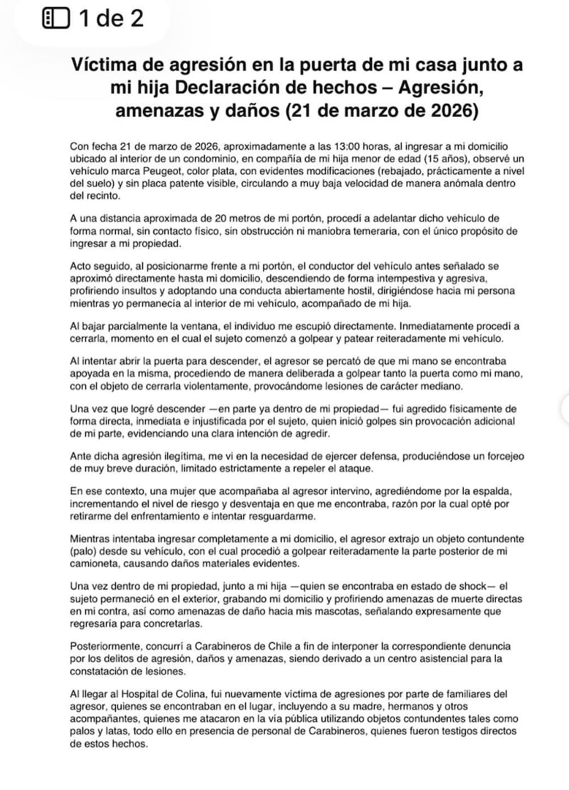 Declaración de Fabricio