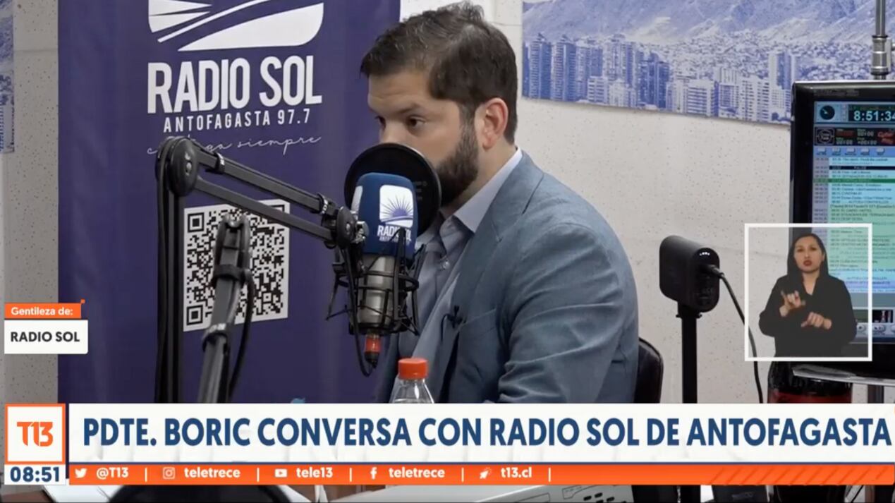 Gabriel Boric - Fuente: Canal 13