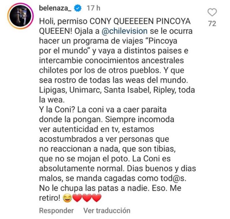 Comentario de Belén Mora | Captura