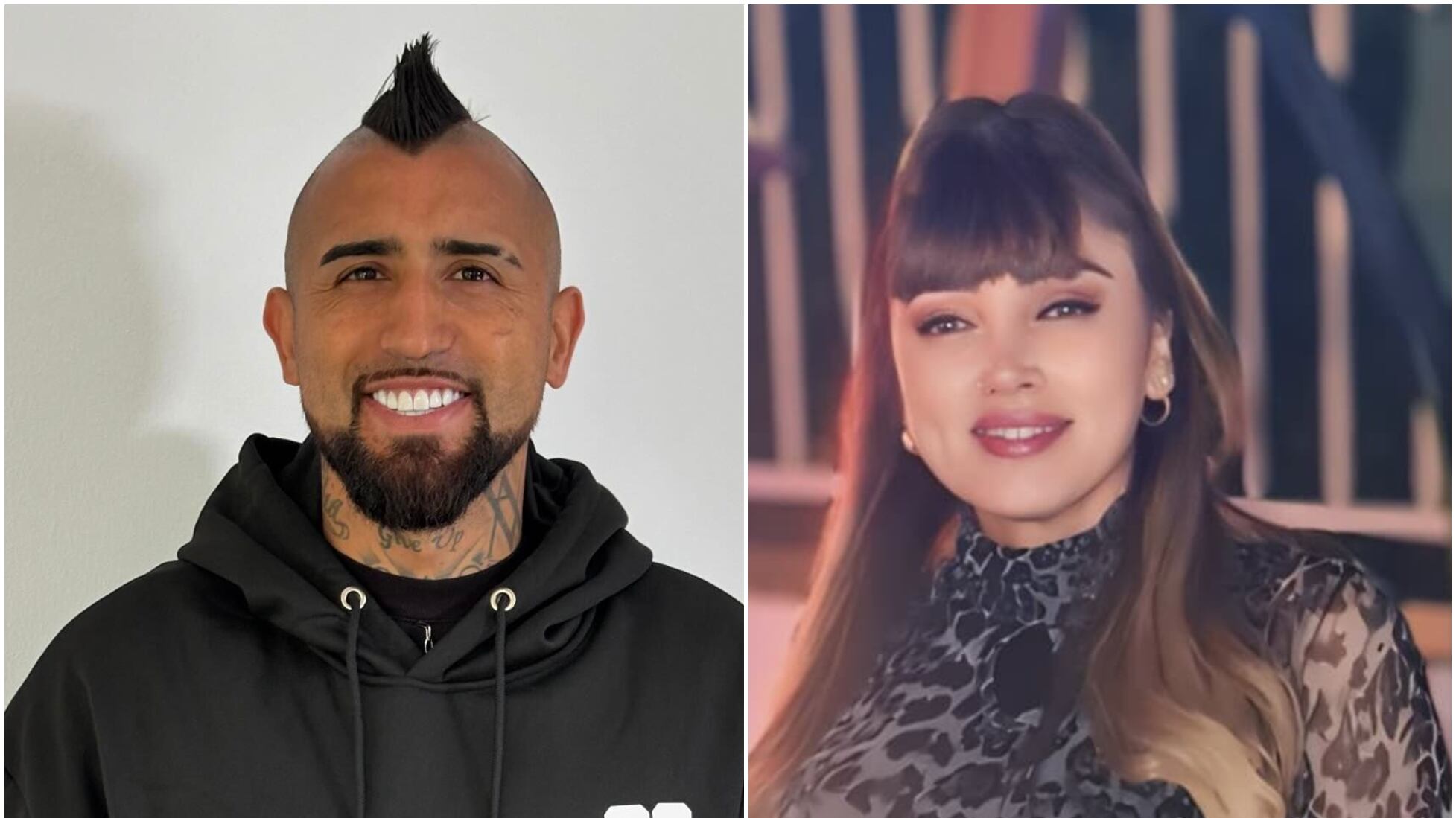 Arturo Vidal y Carolina Molina