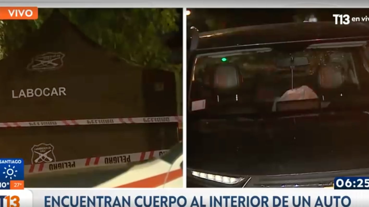 Encuentran cuerpo en automóvil en Quinta Normal
