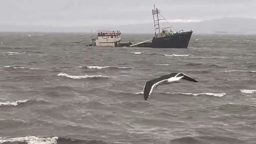 Barco pesquero se hunde en Talcahuano
