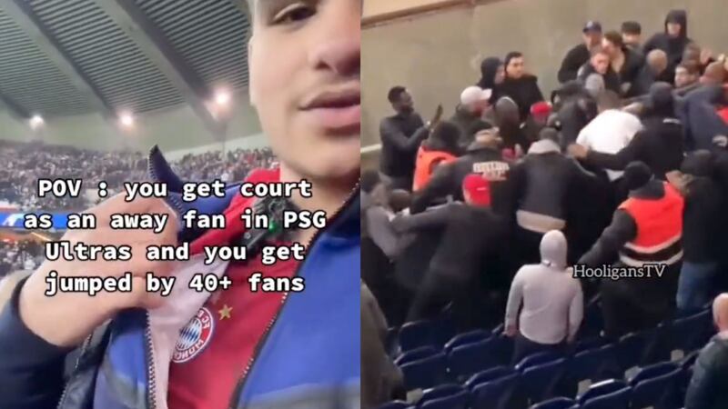 ¿Qué necesidad? Hincha del Bayern se infiltró en barra del PSG y salió vivo de milagro