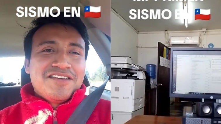 Mexicano vive su primer temblor en Chile, TikTok