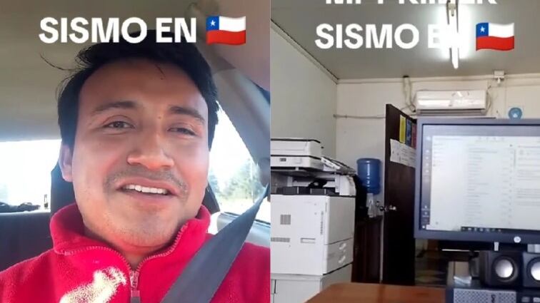 Mexicano vive su primer temblor en Chile, TikTok