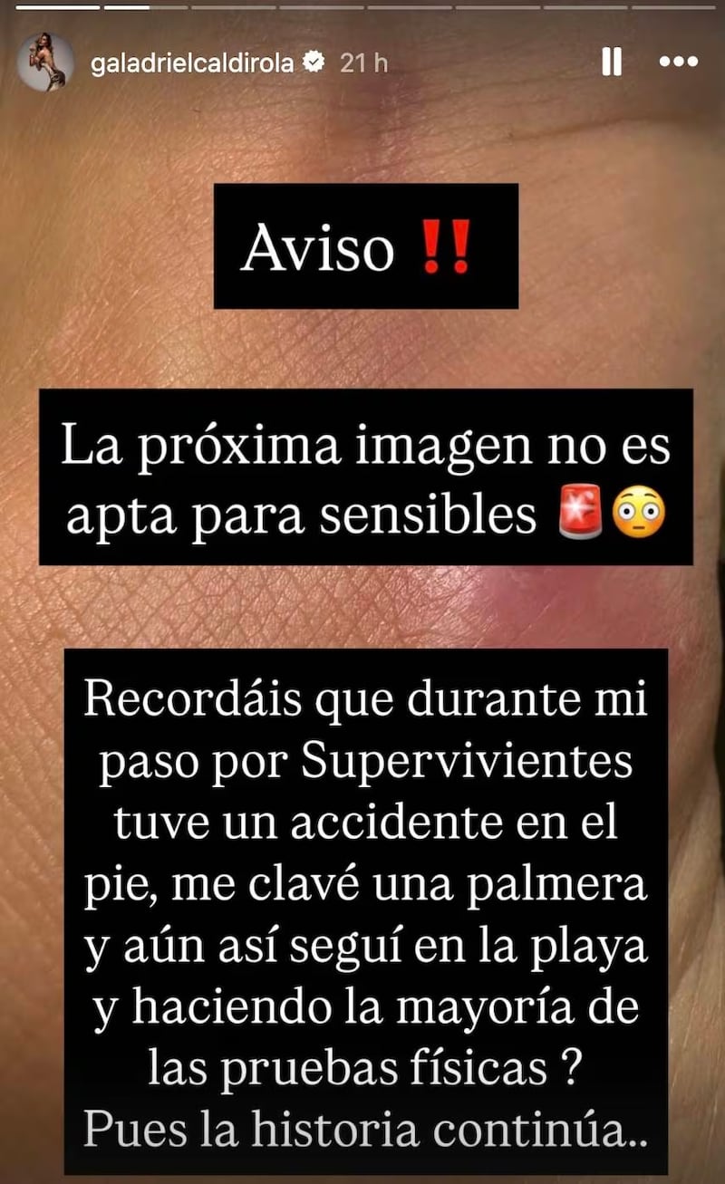 Historias de Instagram @galadrielcaldirola