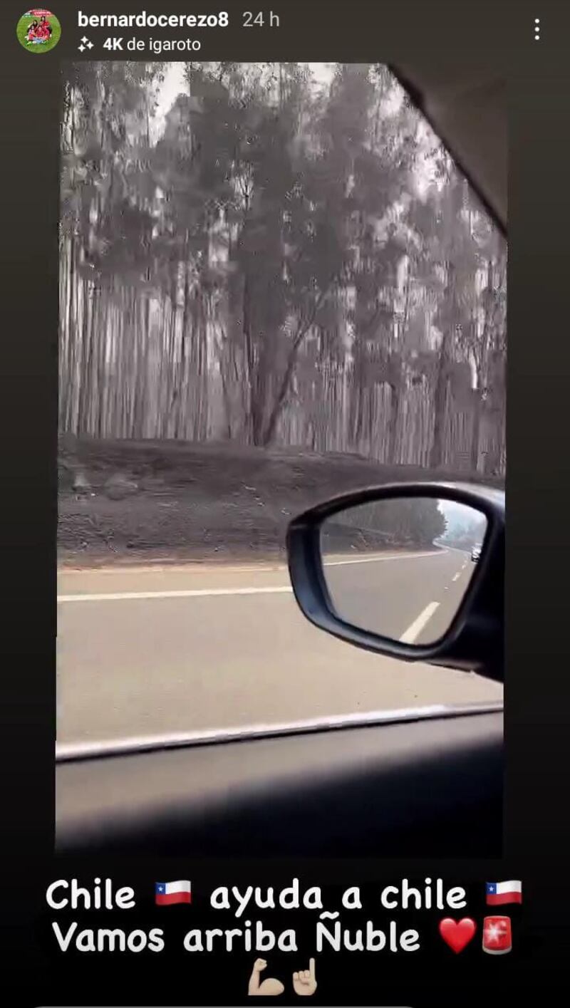 Bernardo Cerezo ayudando en Ñuble