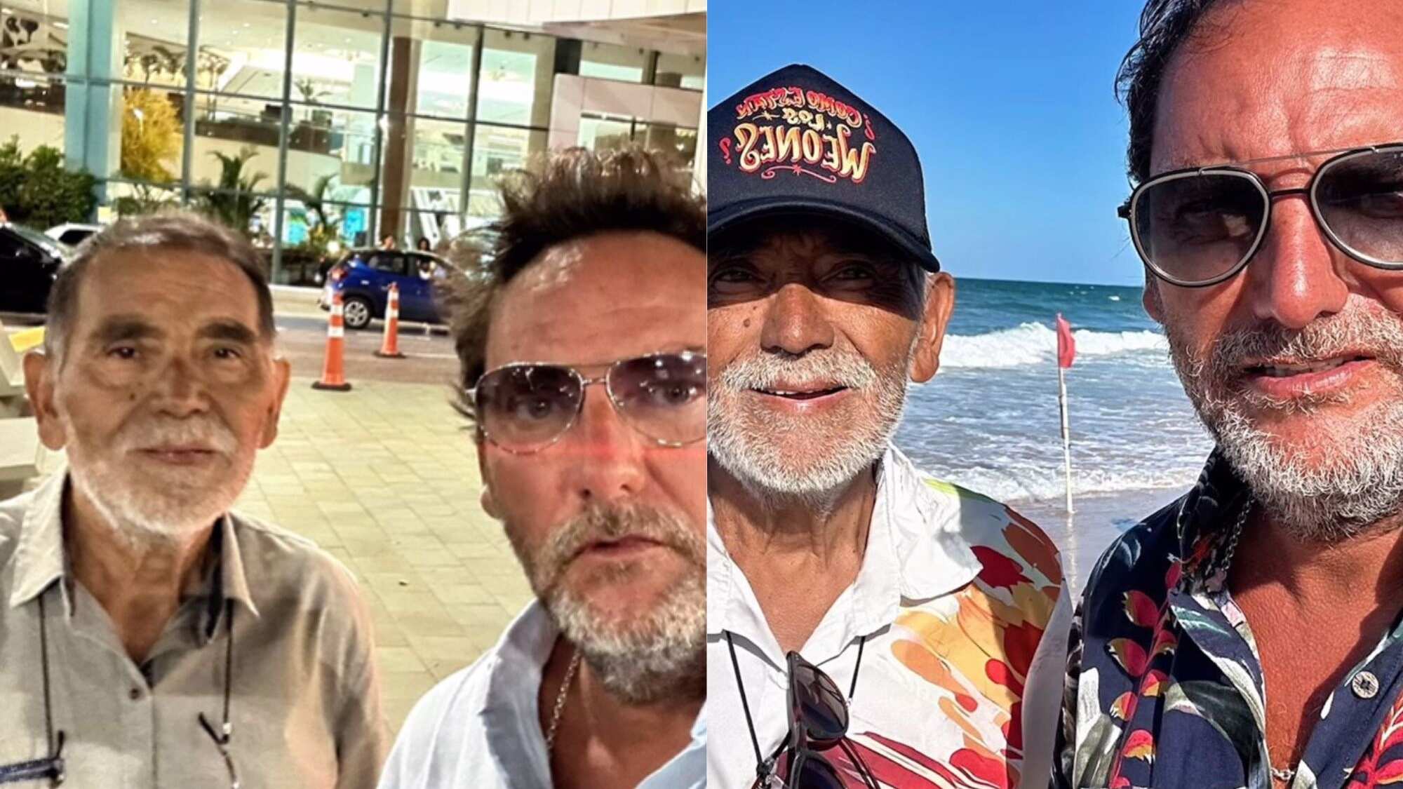 Daniel Fuenzalida y su amigo Claudio Pizarro, el chofer de Uber | Instagram