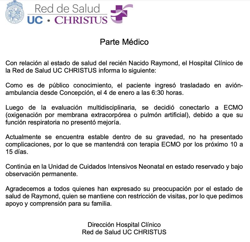 Comunicado de bebé más gran del mundo