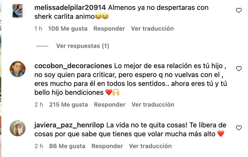 Comentarios a Carla Jara | Captura: Instagram