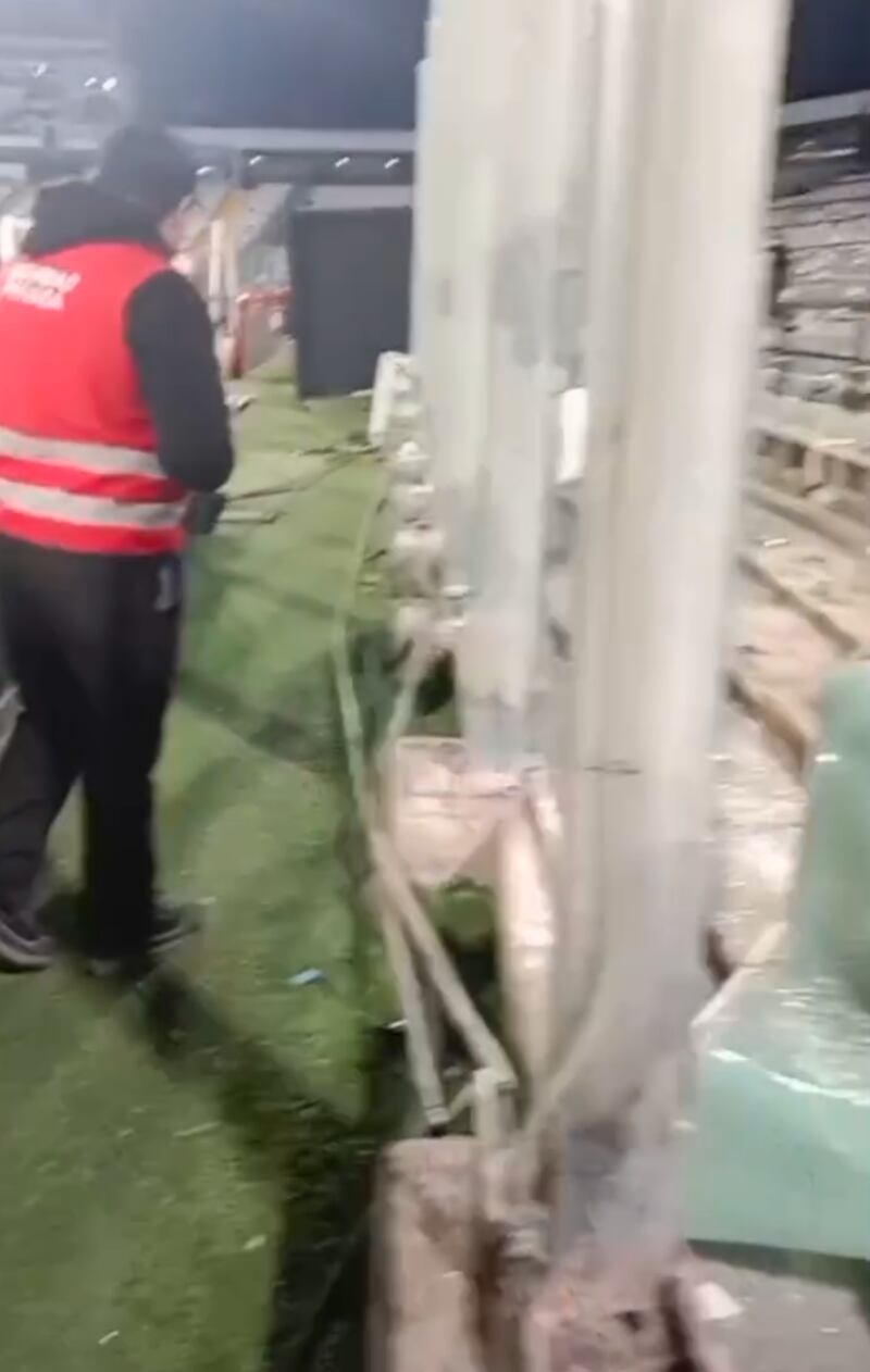 Destrozos en Estadio Monumental | Fuente: Instagram @chvnoticias