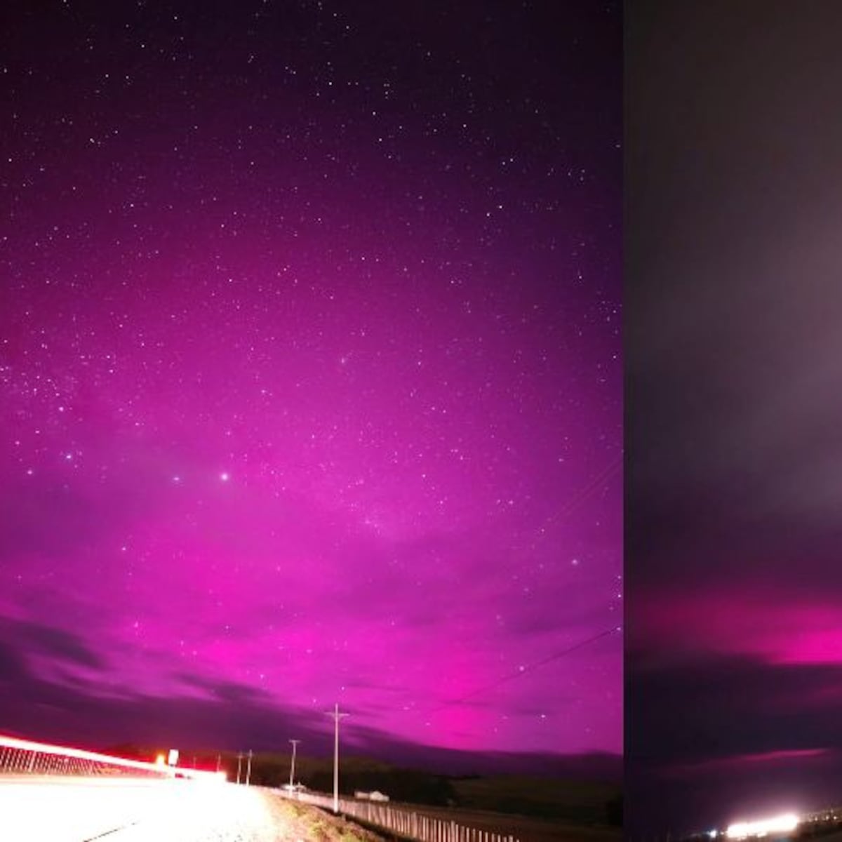 Intensas auroras australes iluminaron el cielo de Magallanes Intensas auroras australes iluminaron el cielo de Magallanes