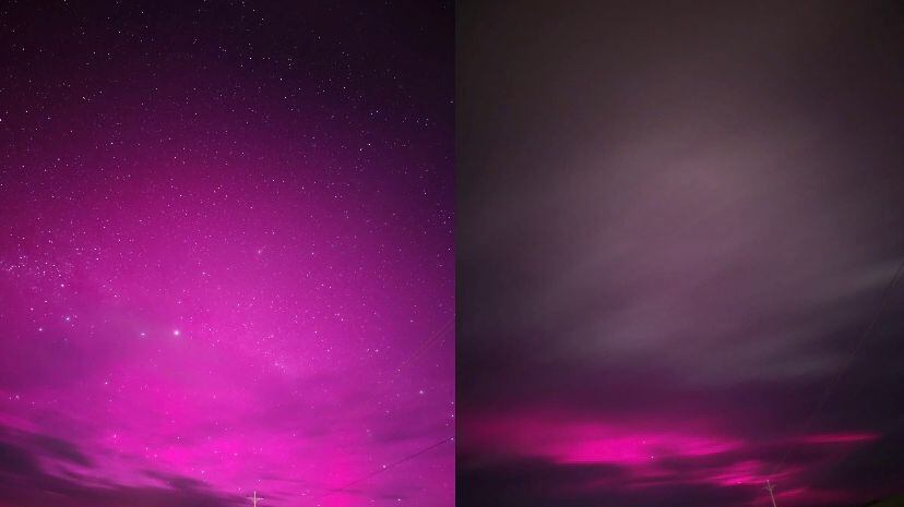 Intensas auroras australes iluminaron el cielo de Magallanes tras tormenta solar: habitantes capturaron el momento