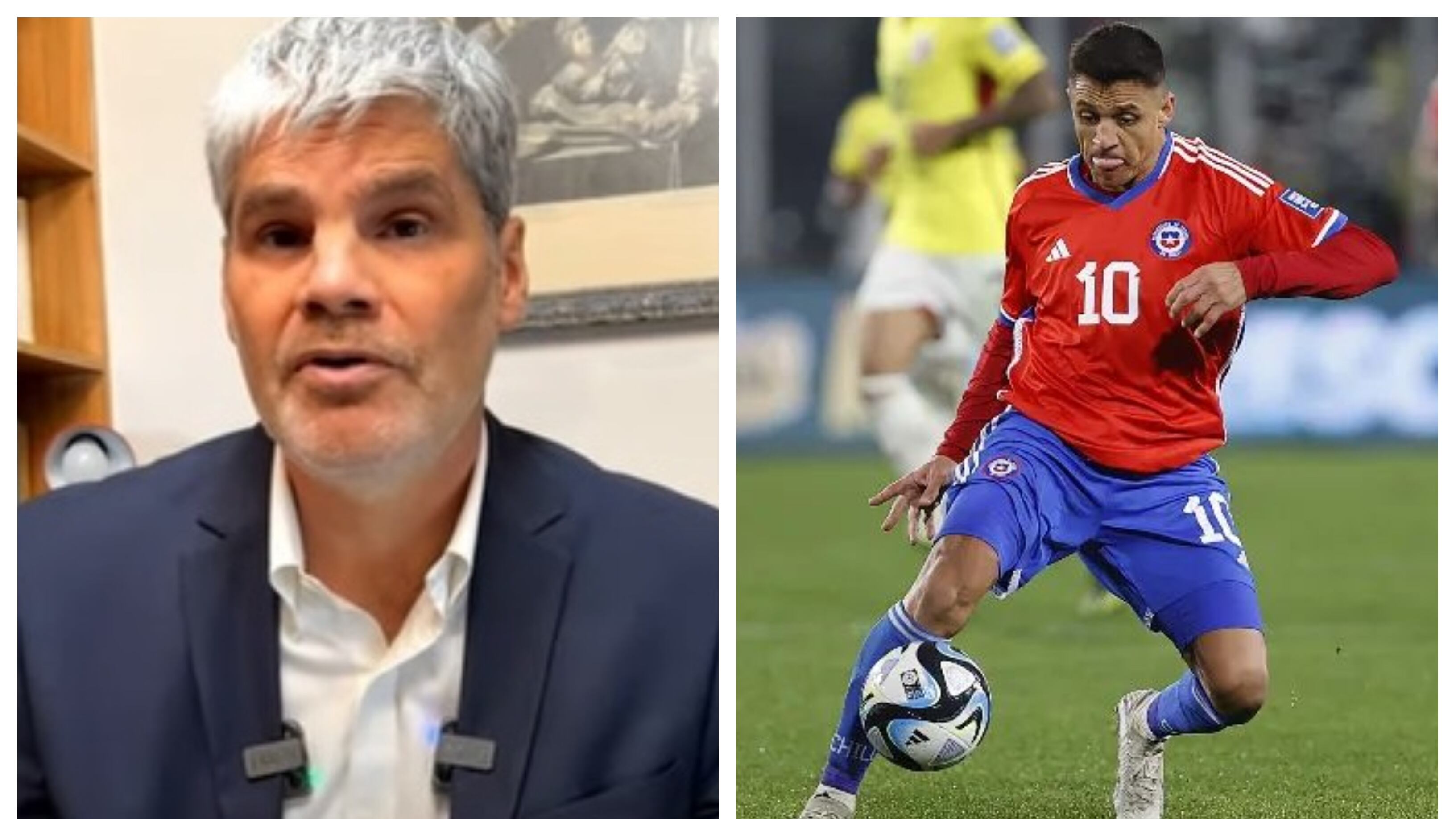 El periodista lamentó anoche la ocasión de gol perdida por el delantero de Inter de Milán ante Colombia y la achacó a la falta de fútbol del tocopillano.