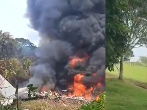 Así fue el momento exacto en el que se accidentó avión de la Fuerza Aérea Colombiana