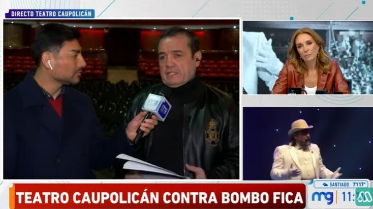 El administrador del teatro Caupolicán entregó esta mañana en el programa "Mucho Gusto" la versión del recinto respecto de la querella en contra del humorista Bombo Fica.