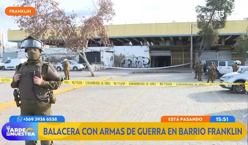 La incidente fue reportado esta tarde en el noticiero de Canal 13.