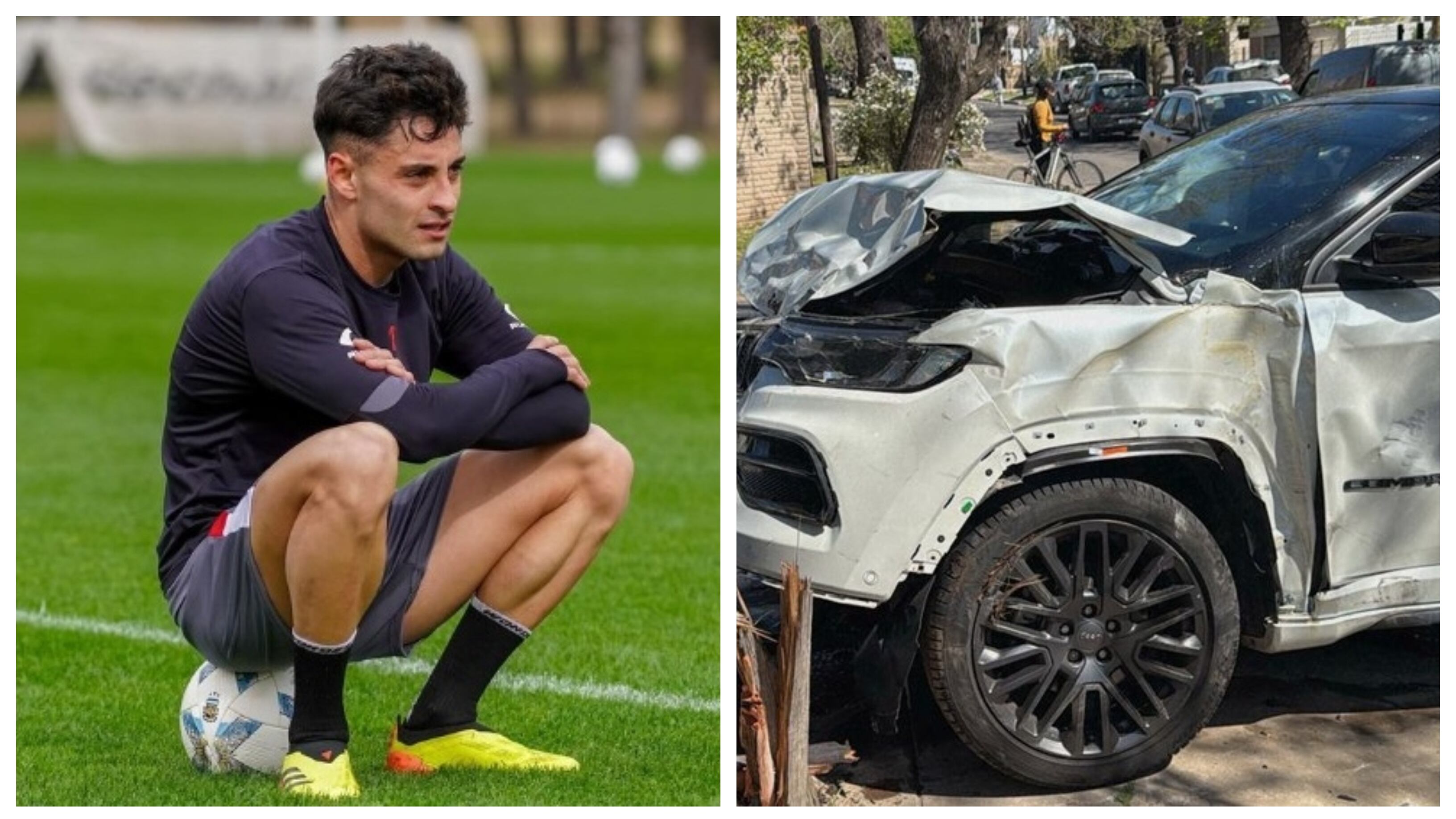 El delantero chileno sufrió un accidente en su vehículo en Argentina.