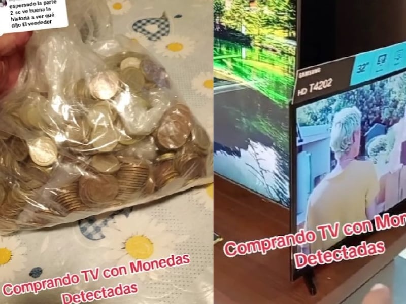 Tiktoker sorprende al comprar televisor con monedas recolectadas en playas de Antofagasta
