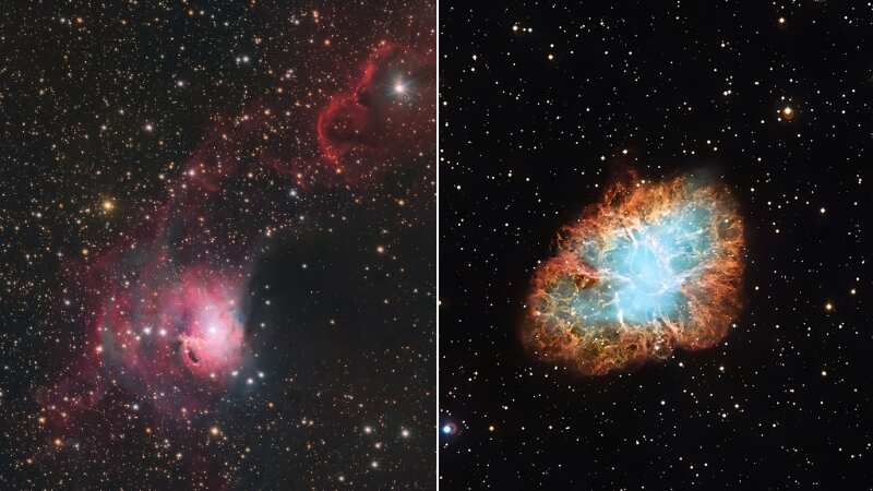Nebulosa del Pez Koi y Nebulosa del Cangrejo | NASA | Composición