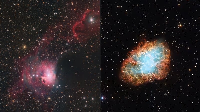Nebulosa del Pez Koi y Nebulosa del Cangrejo | NASA | Composición