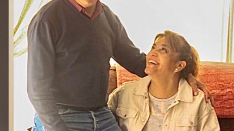 José Sulantay y su hija