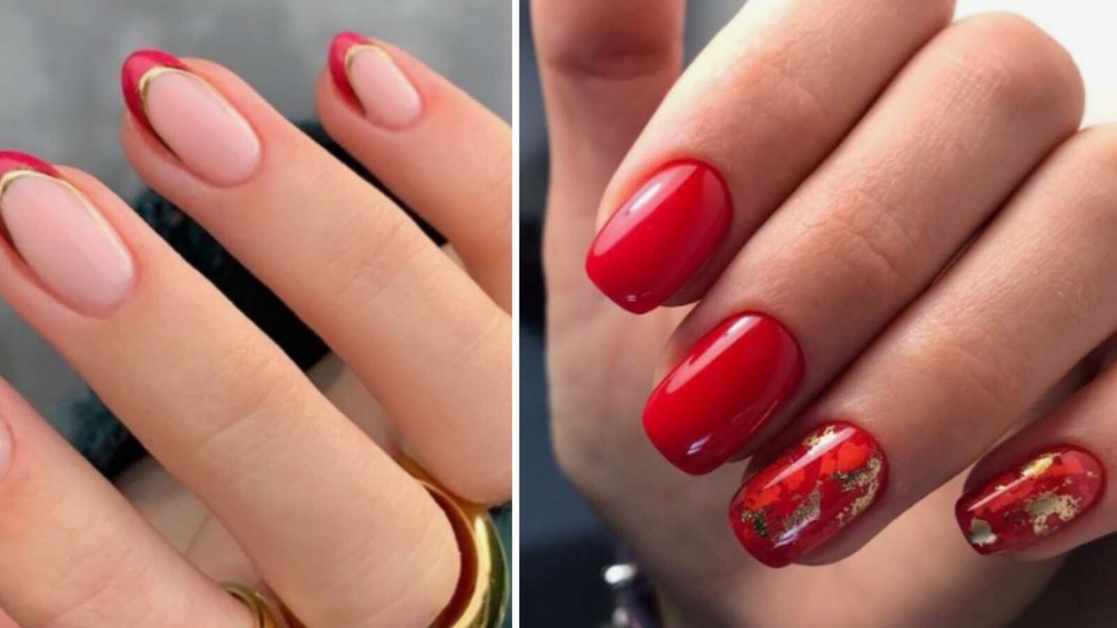 Uñas rojas elegantes