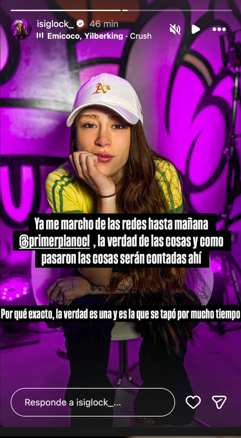 Historias de DJ Isi Glock | Captura: Instagram @isiglock_