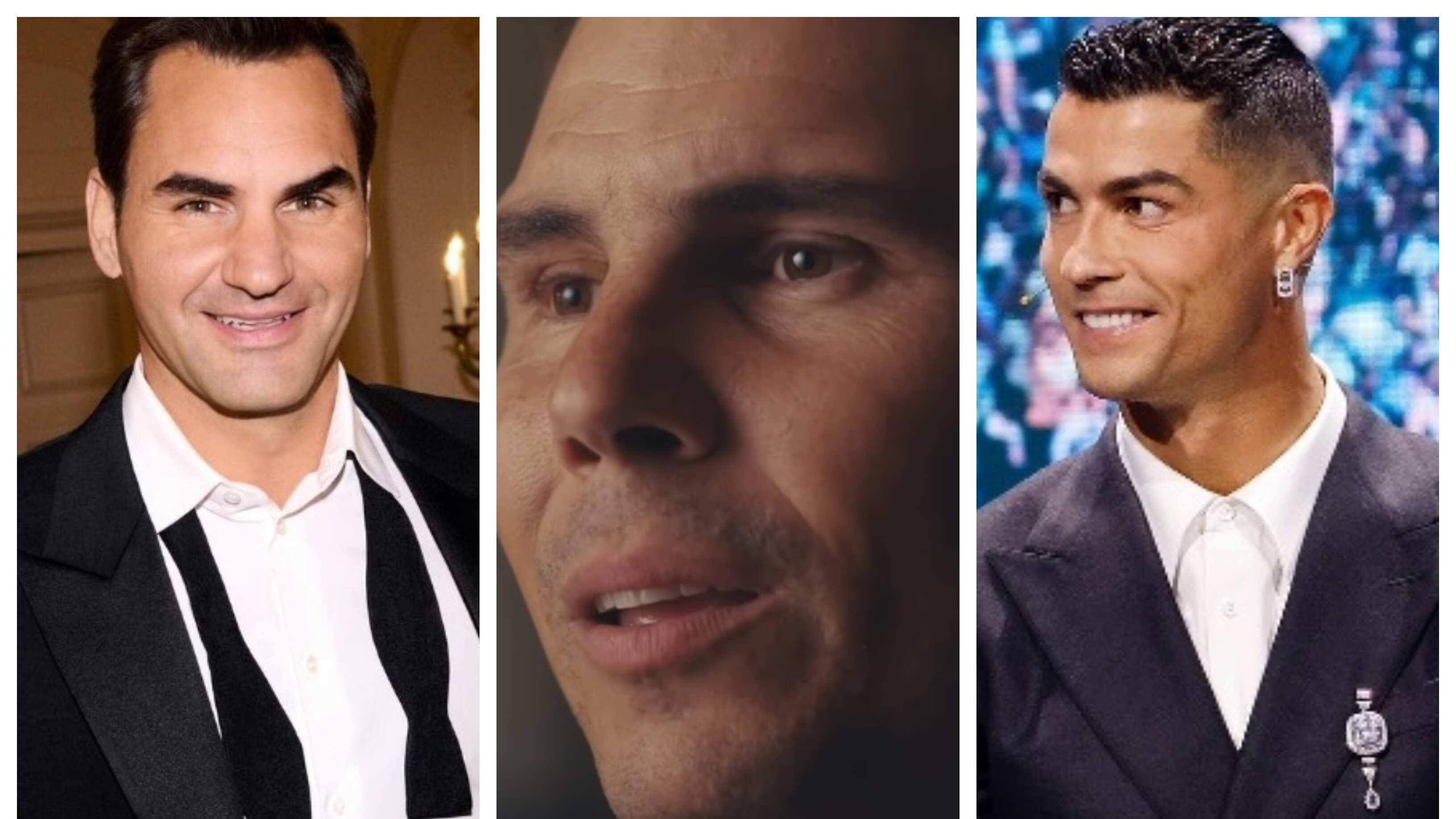 Tanto el extenista suizo como el futbolista portugués reaccionaron al anuncio que hizo Nadal, de retirarse definitivamente de la práctica del tenis profesional.