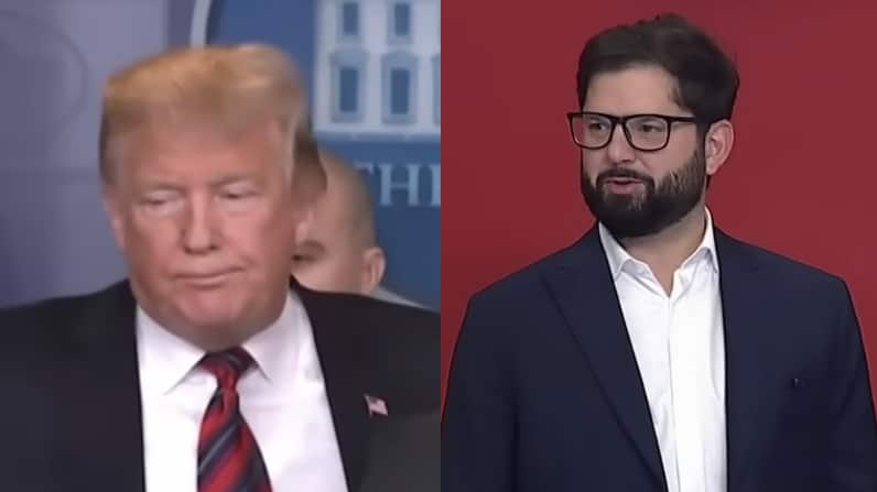 Donald Trump y Presidente Gabriel Boric | Captura: Meganoticias