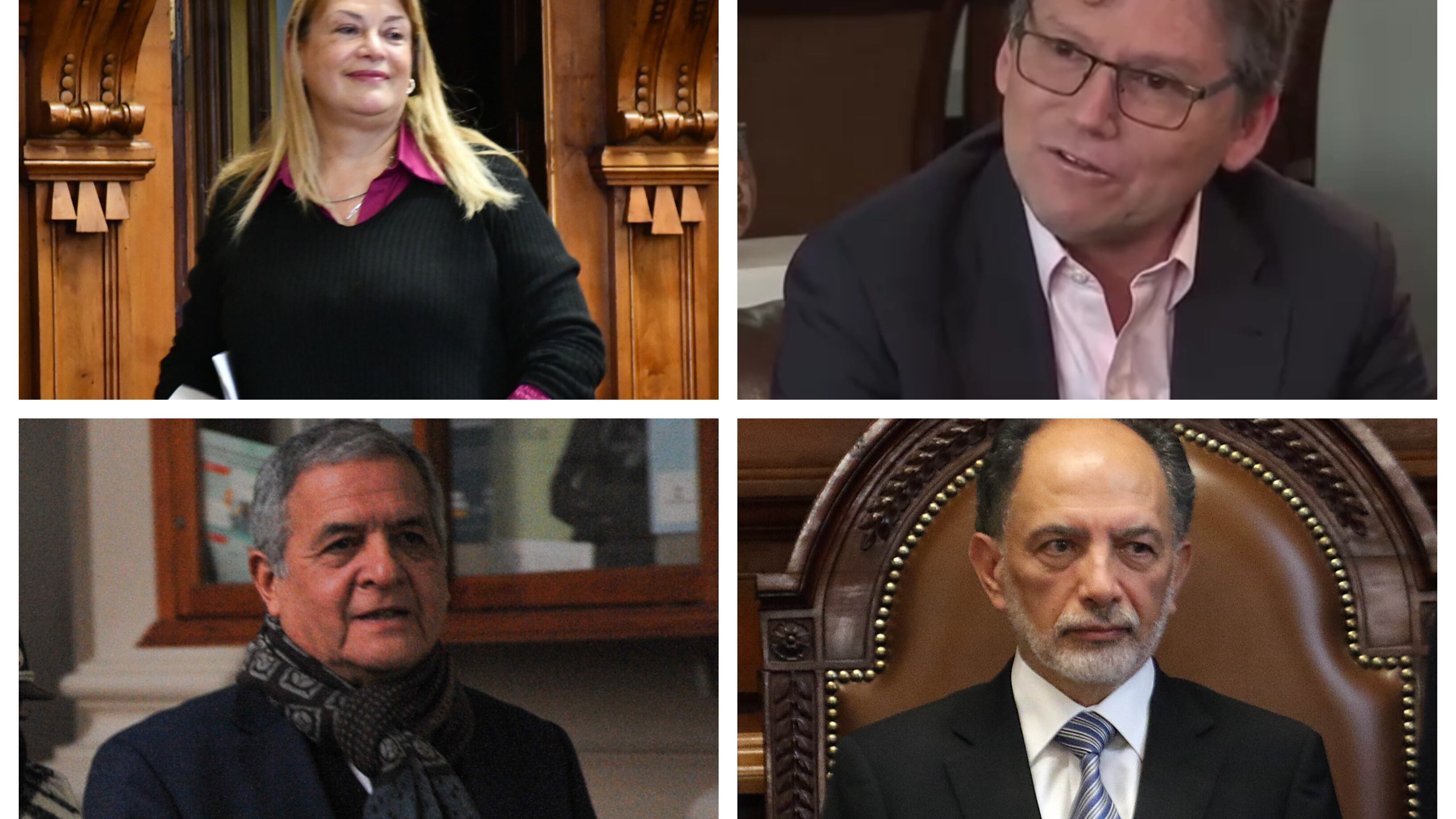 Ángela Vivanco, Jean Pierre Matus, Mario Carroza y Sergio Muñoz. / AGENCIAUNO y CNN