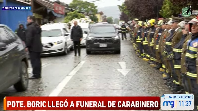El mandatario asistió esta mañana al funeral de Misael Vidal.