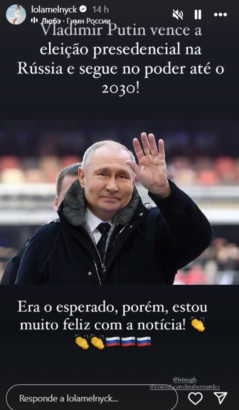 Historia de Lola Melnick sobre Vladimir Putin